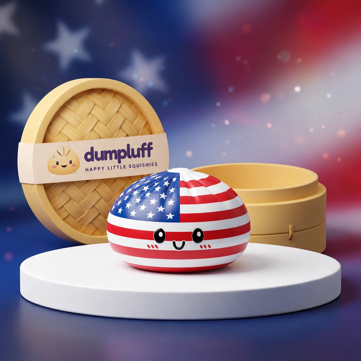 Liberty Patriotic 4th July Dumpling Squishy