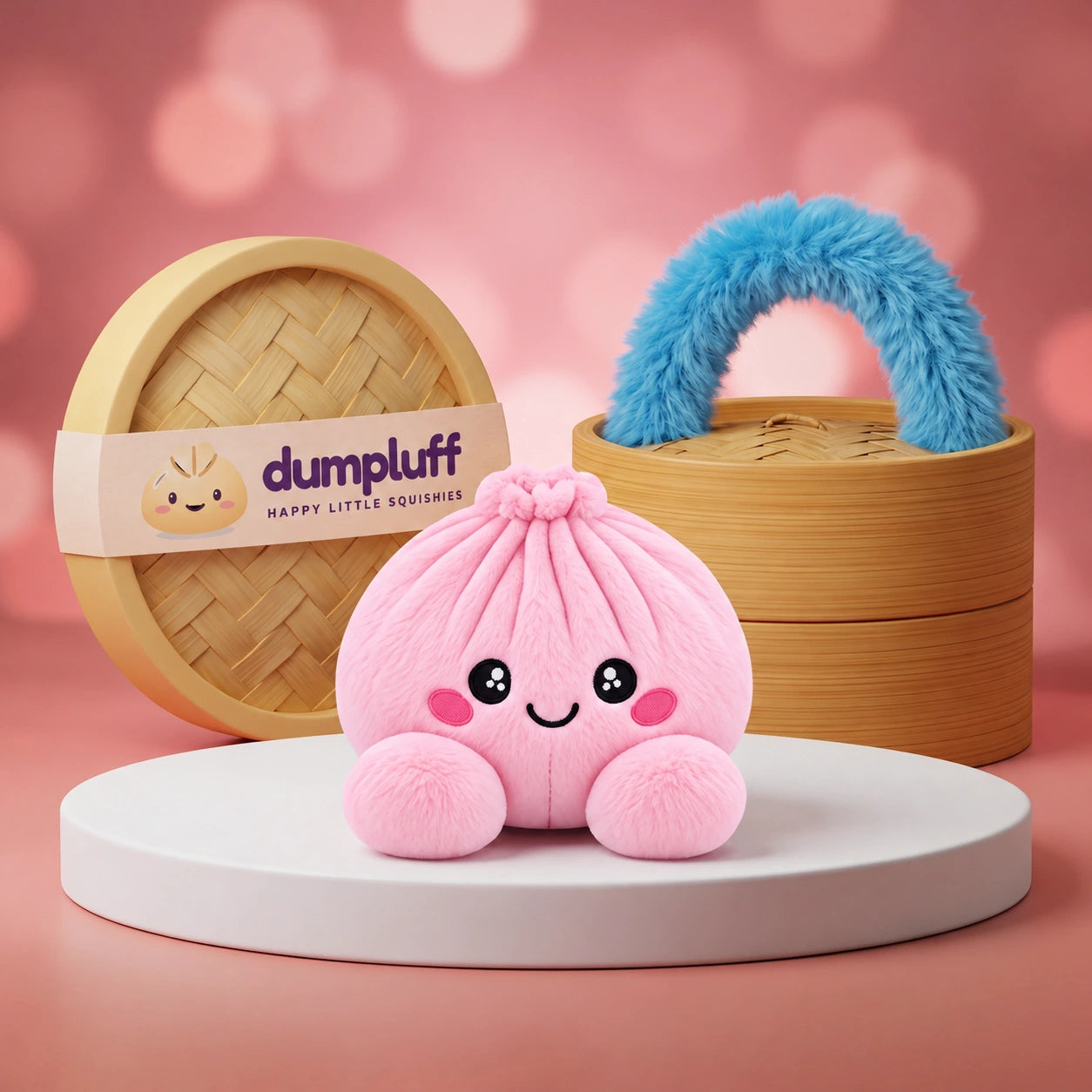Peony Pink Dumpling Squishy Plush