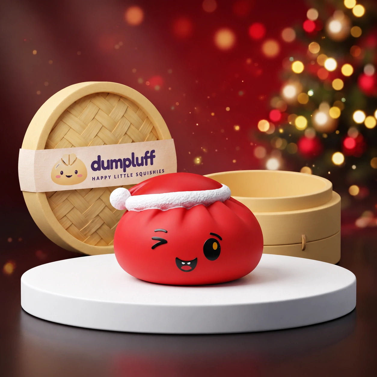 Cheeky Red Christmas Hat Dumpling Squishy