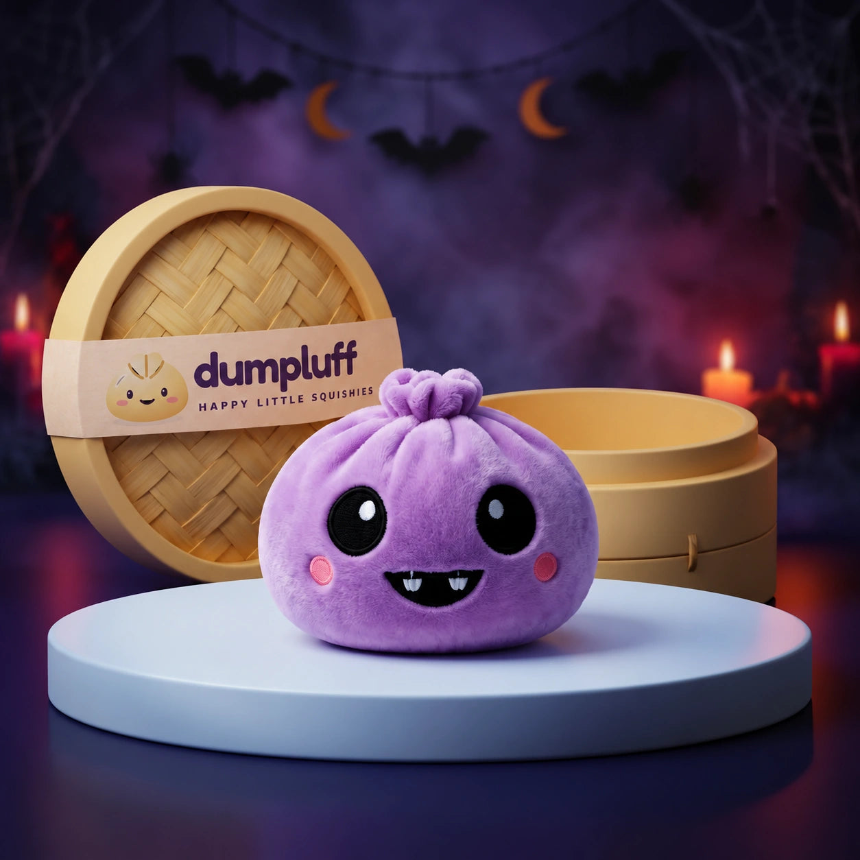Velvet Halloween Vampire Dumpling Squishy Plush