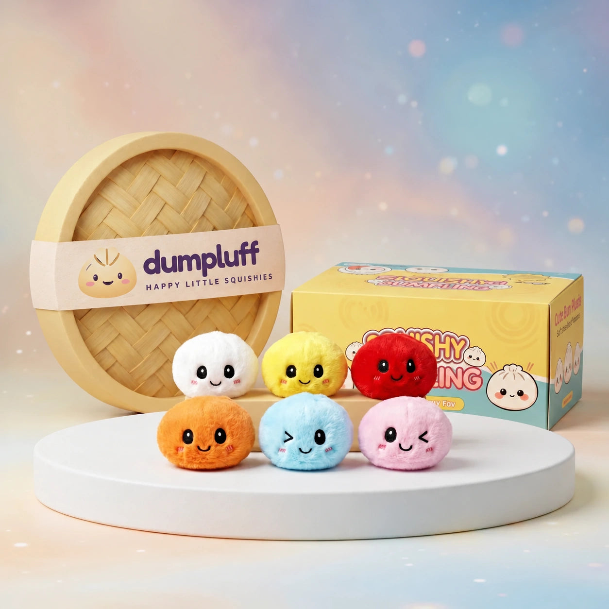 Keychain Plush Dumpling Squishy 6 Pieces – view 1