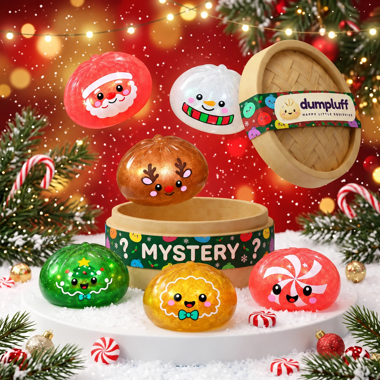 Sweet Mystery Candy Christmas Dumpling Squishy – view 1