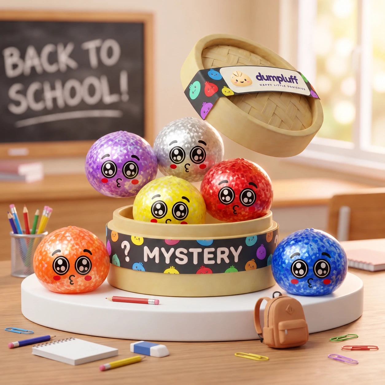 Starry Mystery Puppy Eyed Dumpling Squishy – view 1