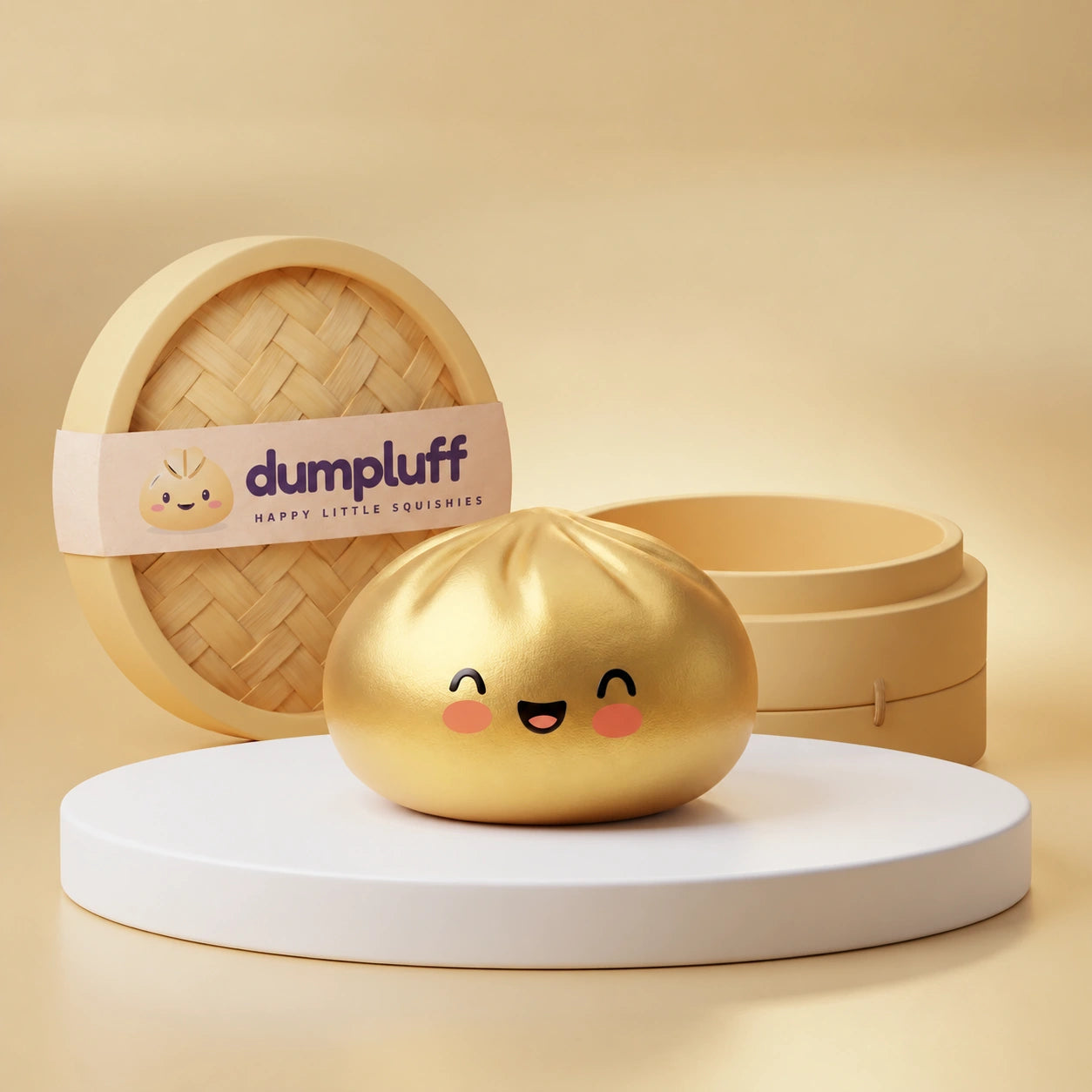 Lucky Golden Dumpling Squishy Bun