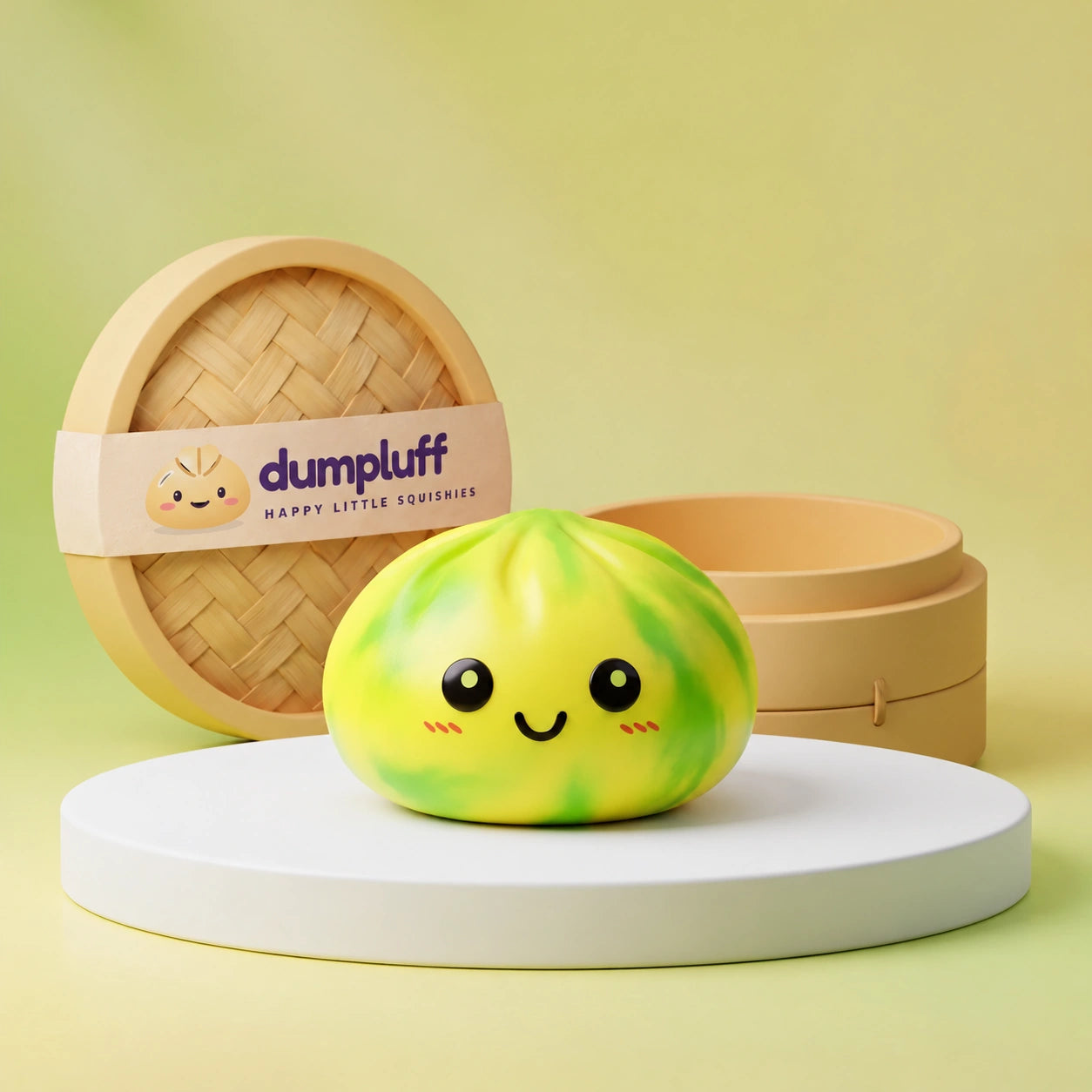 Zesty Yellow Tie Dye Dumpling Squishy