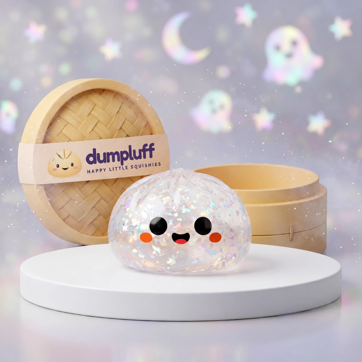 Glitter Ghost Halloween Dumpling Squishy
