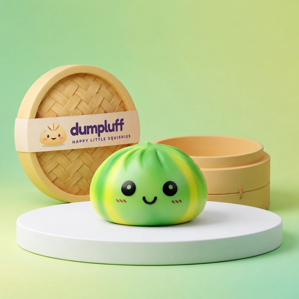 Swirl Green Tie Dye Dumpling Squishy