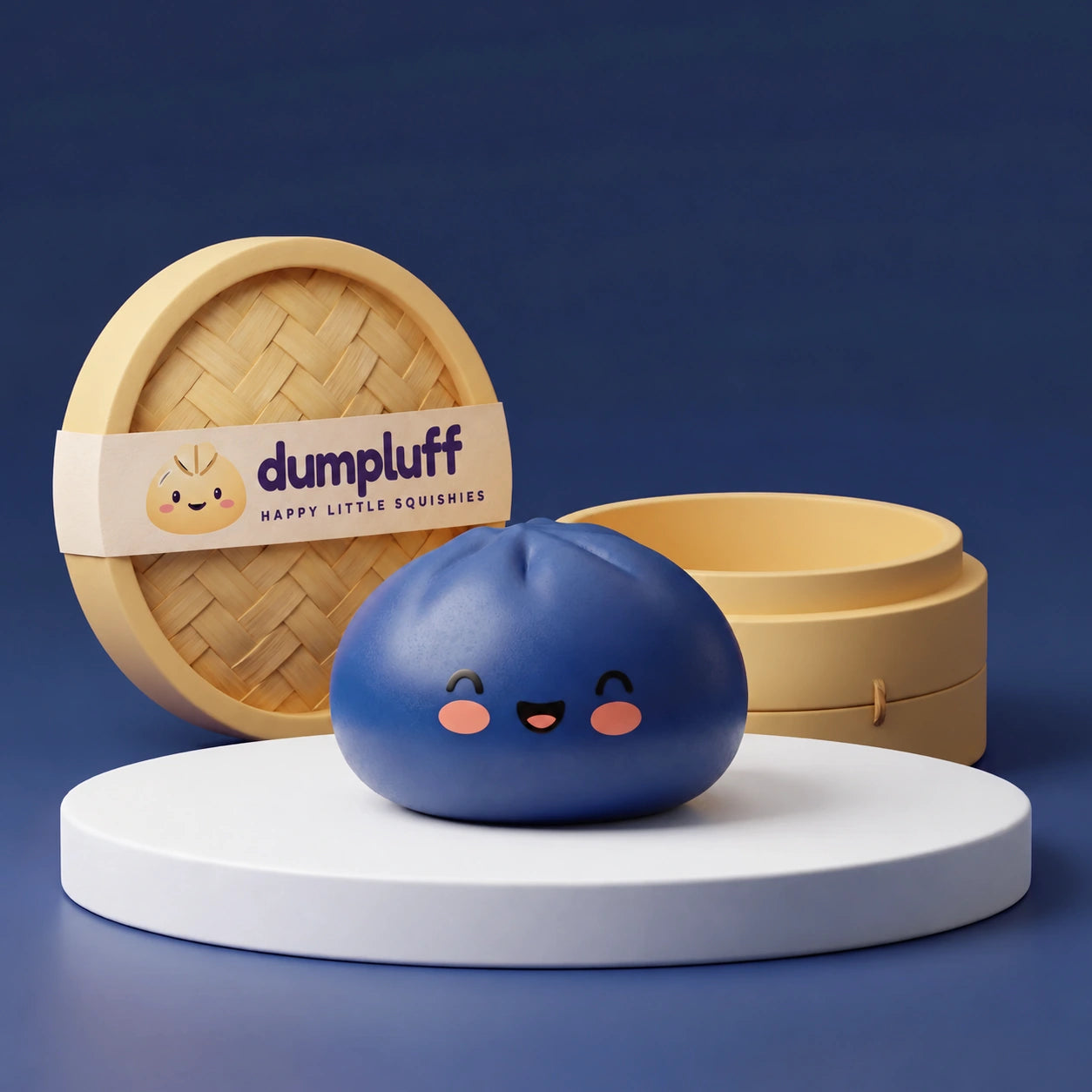 Midnight Navy Blue Dumpling Squishy