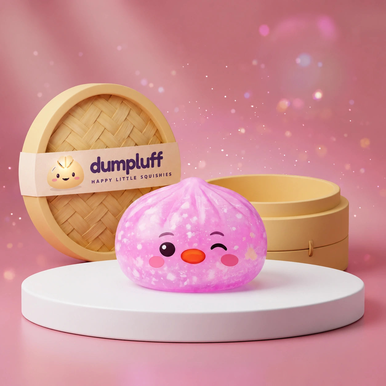 Candy Pink Penguin Dumpling Squishy