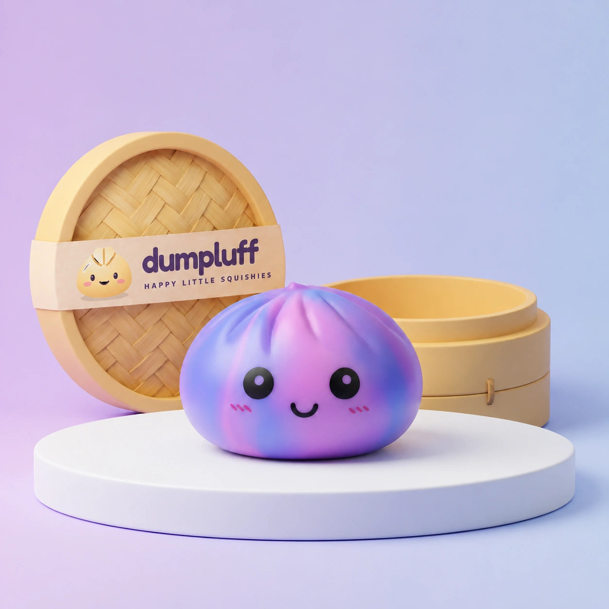 Dreamy Purple Tie Dye Dumpling Squishy