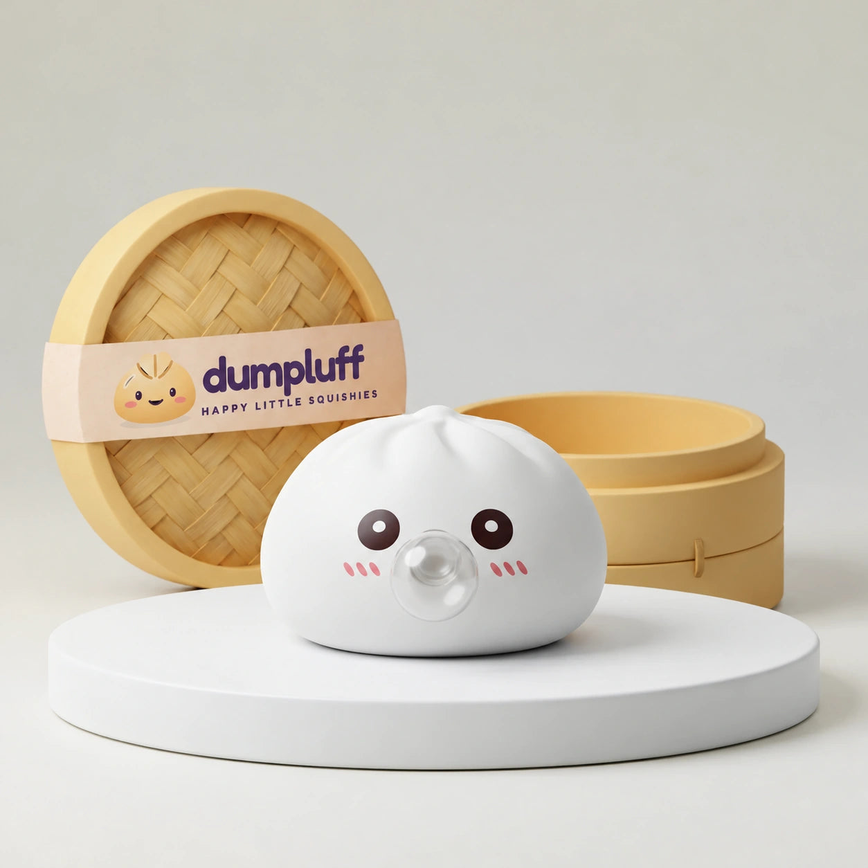 Cloud White Bubble-Blowing Dumpling Squishy
