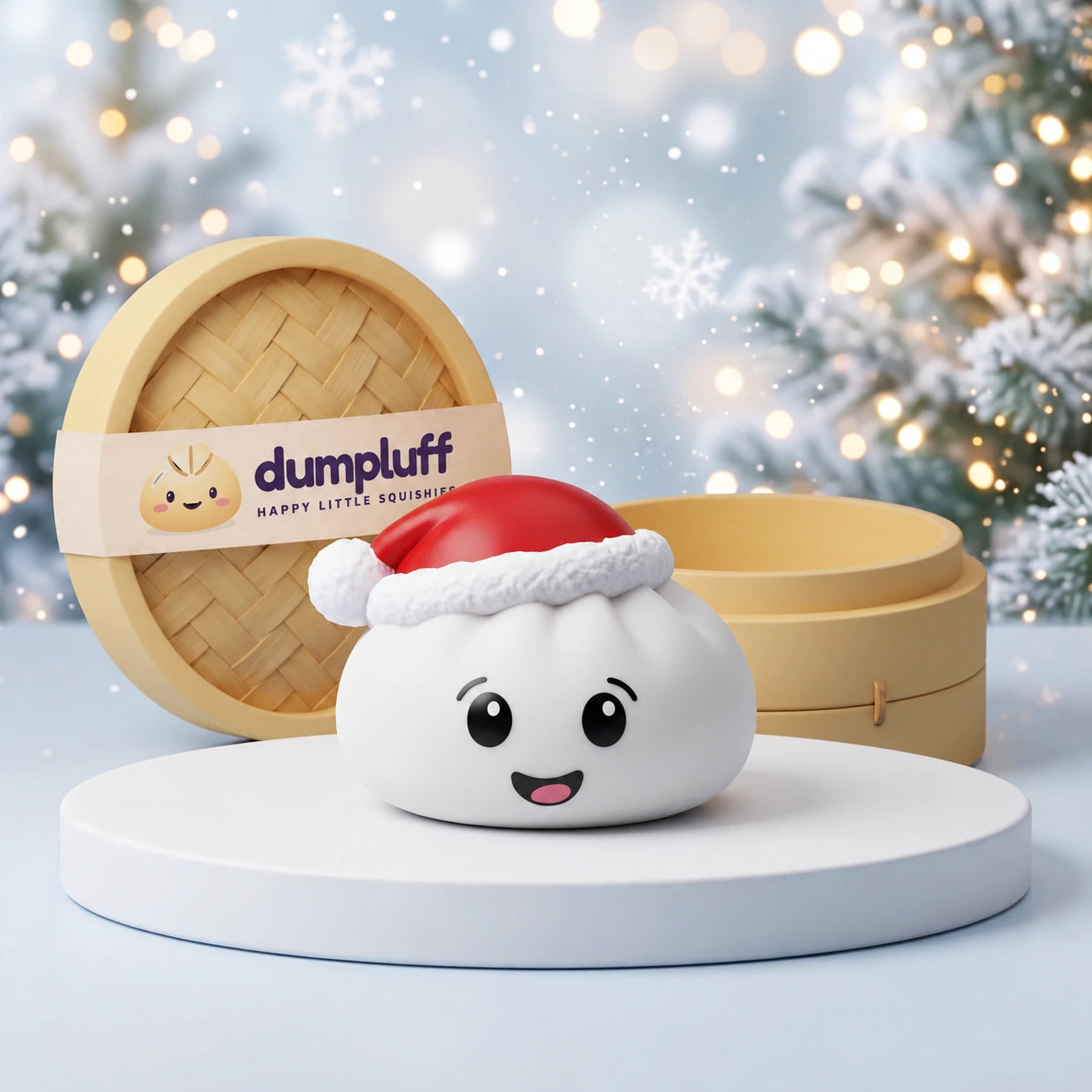 Snowball White Christmas Hat Dumpling Squishy